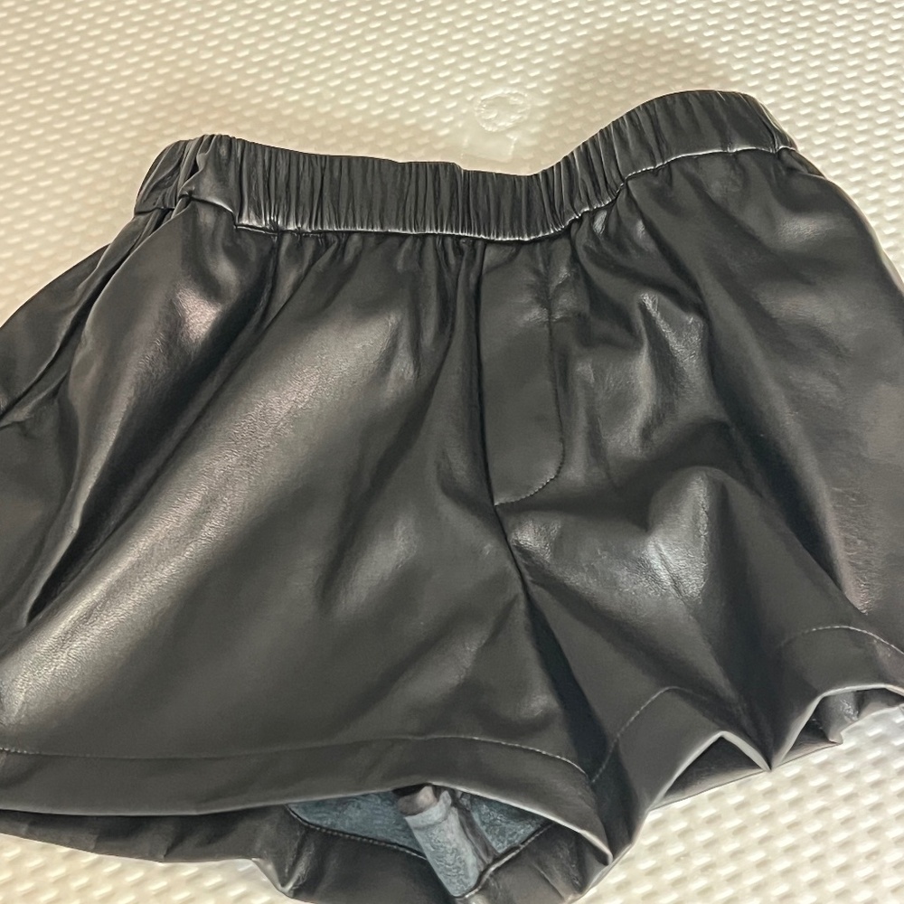 Leather shorts